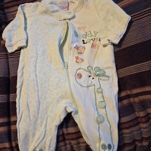 Adorable Light Green Giraffe Footie